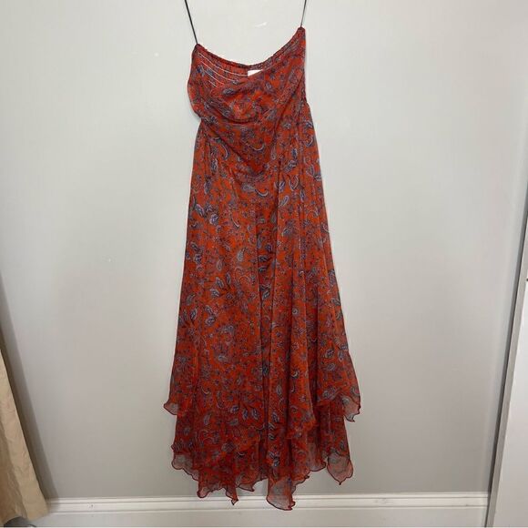 MISA Adele Dress in Aranciatta Paisley FLAWED SMALL - Picture 14 of 15